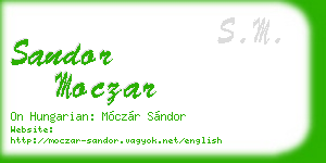 sandor moczar business card